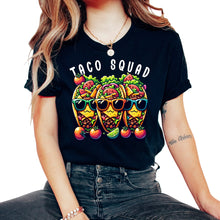 Load image into Gallery viewer, Taco Squad Mexico Mexican Food Cinco De Mayo T Shirt - Unisex T-Shirt - Black