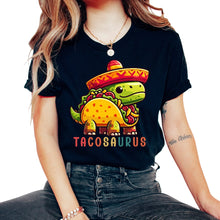 Load image into Gallery viewer, Tacosaurus Mexican Food Mexico Cinco De Mayo T Shirt - Unisex T-Shirt - Black