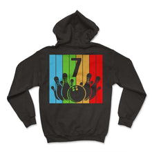 Load image into Gallery viewer, Children's Bowling Birthday 7 Bowling Theme 7th Birthday Outfit 7 - Hoodie - Black