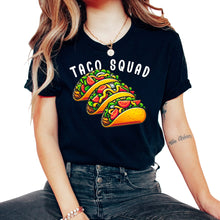 Load image into Gallery viewer, Taco Squad Funny Mexican Food Mexico Cinco De Mayo T Shirt - Unisex T-Shirt - Black