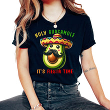 Load image into Gallery viewer, Holy Guacamole Its Fiesta Time Mexico Funny Cinco De Mayo T Shirt - Unisex T-Shirt - Black
