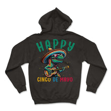 Load image into Gallery viewer, Happy Cinco De Mayo Trex Sombrero Guitar Mexican Mexico Cinco De Mayo - Hoodie - Black