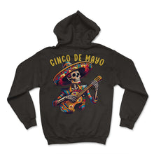 Load image into Gallery viewer, Cinco De Mayo Skeleton Guitar Sumbrero Funny Mexican Mexico Cinco De - Hoodie - Black