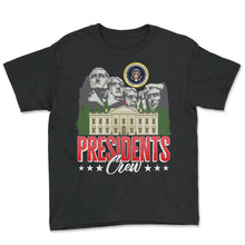 Load image into Gallery viewer, President Shirt, Presidents Crew White House Presidential Seal Tee, - Youth Tee - Black