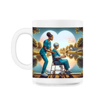 Load image into Gallery viewer, CNA Week Reflections Compassionate Care T Shirt - 11oz Mug - White