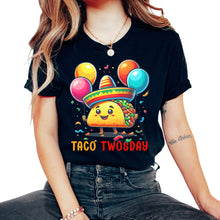 Load image into Gallery viewer, Taco Twosday Mexican Food Mexico Cinco De Mayo T Shirt - Unisex T-Shirt - Black