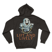 Load image into Gallery viewer, Gym Shirt, Lift And Lively Ghost Beads Jump Ropes Tee, Mardi Gras - Hoodie - Black