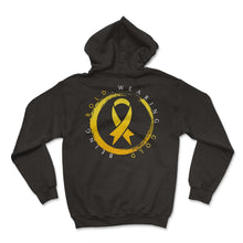 Load image into Gallery viewer, Childhood Cancer Awareness Shirt, Being Bold Wearing Gold Ribbon Tee, - Hoodie - Black