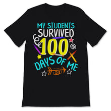 Load image into Gallery viewer, 100 Days Of School Shirt For Virtual Teacher My Students Survived 100