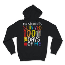 Load image into Gallery viewer, 100 Days Of School Shirt For Virtual Teacher My Students Survived 100