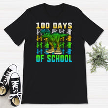 Load image into Gallery viewer, 100 Days Of School Shirt, 100 Days Of School Dinosaur T-Rex Tee,