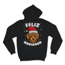 Load image into Gallery viewer, Feliz Navidood Goldendoodle Labradoodle Christmas Lights Santa Hat