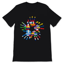 Load image into Gallery viewer, National Hispanic Heritage Month Hands Hispanic Countries Flags