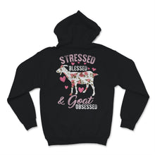 Load image into Gallery viewer, Stressed Blessed And Goat Obsessed Goats Lover Goat Mama Shirt Floral