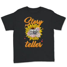 Load image into Gallery viewer, Story Teller, Photographer Gift, Camera Tee, Camera Lover,