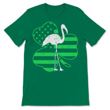 Load image into Gallery viewer, Flamingo USA Flag St Patrick's Day Shamrock Leprechaun Lucky Irish