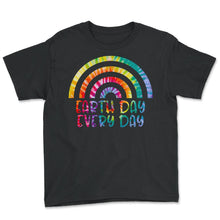 Load image into Gallery viewer, Earth Day Everyday Pine Tree Green Vintage Sunset Preserve - Youth Tee - Black