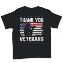Load image into Gallery viewer, Thank You Veterans Day Celebration Vintage American Flag Ribbon