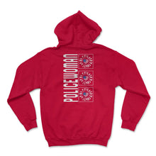 Load image into Gallery viewer, Policewoman Sunflower 4th Of July T Shirt - Hoodie - Red