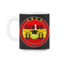 Load image into Gallery viewer, 2023 Senior Tennis Player Dad Graduation Grad Gift T Shirt - 11oz Mug - Black on White