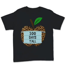 Load image into Gallery viewer, 100 Days Y'all Leopard Apple Face Mask 100th Day Of School Shirt