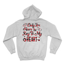 Load image into Gallery viewer, Valentine's Day Shirt Only You Have The Key To My Heart Red Buffalo