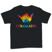 Load image into Gallery viewer, Colorado State Flag Shaka sign Colorado Day Mountains Denver Men