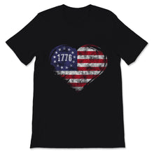 Load image into Gallery viewer, 1776 Betsy Ross 4th Of July Retro Patriotic Heart Shape USA American