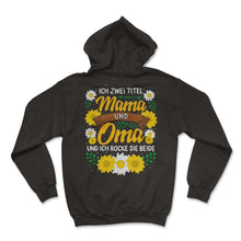 Load image into Gallery viewer, Mama und Oma Shirt, ich habe zwei Titel Sonnenblume T-Shirt, lustige - Hoodie - Black