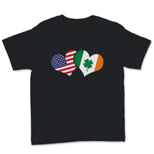 Load image into Gallery viewer, St Patrick's Day Irish American US FLAG Hearts Ireland USA Love