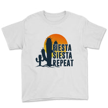 Load image into Gallery viewer, Fiesta Siesta Repeat Cinco De Mayo Cactus Sunset Desert Mexican