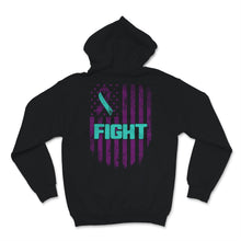 Load image into Gallery viewer, Suicide Prevention Awareness Fight USA American Flag Teal & Purple