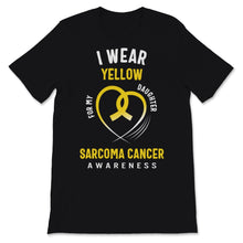 Load image into Gallery viewer, I Wear For My Daughter Yellow Sarcoma Cancer Awareness Ribbon Heart