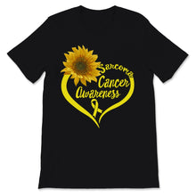 Load image into Gallery viewer, Sarcoma Cancer Awareness I Wear Yellow Ribbon Sunflower Heart Love