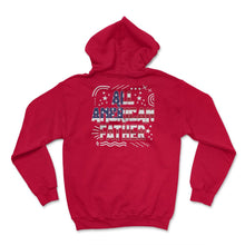 Load image into Gallery viewer, 4th Of July All American Father T Shirt - Hoodie - Red
