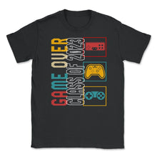 Load image into Gallery viewer, Game Over Class Of 2023 Shirt, Video Games Vintage Teacher Graduation - Unisex T-Shirt - Black