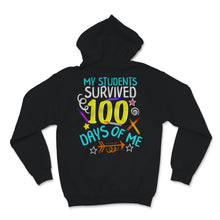 Load image into Gallery viewer, 100 Days Of School Shirt For Virtual Teacher My Students Survived 100