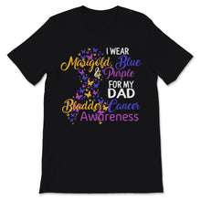 Load image into Gallery viewer, Bladder Cancer Awareness I Wear Marigold Blue And Purple Ribbon