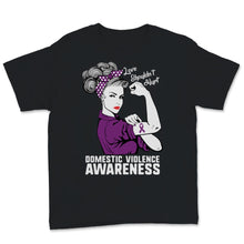 Load image into Gallery viewer, Domestic Violence Awareness Love Shouldn't Hurt Purple Ribbon Warrior