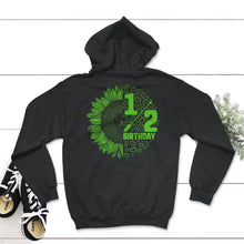 Load image into Gallery viewer, 1/2 birthday Shirt, Half Birthday 6 Months Sunflower Gift Tee, Half - Hoodie - Black