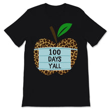 Load image into Gallery viewer, 100 Days Y'all Leopard Apple Face Mask 100th Day Of School Shirt