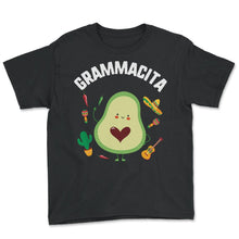 Load image into Gallery viewer, Cinco De Mayo Grammacita Guacamole Avocado Grandma Mexican - Youth Tee - Black