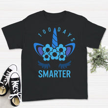 Load image into Gallery viewer, 100 Days Smarter, Funny 100 Days School Unicorn Tee, Teacher And