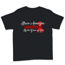 Load image into Gallery viewer, Brain Aneurysm Survivor By The Grace Of God Awareness Warrior Red