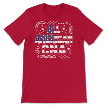 Load image into Gallery viewer, 4th Of July All American Cna T Shirt - Unisex T-Shirt - Red