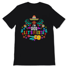 Load image into Gallery viewer, I'm Dos Kids Second Birthday Boy Girl Tee Let's Fiesta Spanish Cinco