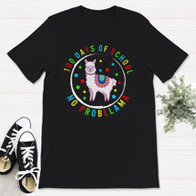 Load image into Gallery viewer, 100 Days Of School, No Prob-Llama, Funny 100 Days Of School Llama Tee