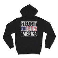 Load image into Gallery viewer, Vintage Straight Outta Merica 4th of July USA America Flag