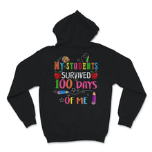 Load image into Gallery viewer, 100 Days Of School Shirt For Virtual Teacher My Students Survived 100
