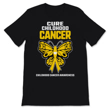 Load image into Gallery viewer, Cure Childhood Cancer Gold Ribbon awareness Butterfly Kids Yellow